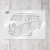 The Stencil Studio Sennen Camper Van Reusable Stencil - Size Small (A4) (10116S)