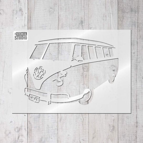 The Stencil Studio Sennen Camper Van Reusable Stencil - Size Small (A4) (10116S)
