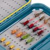 SF Fly Fishing Box Small Green Waterproof Double Sided Pocket Floatable Fly Box