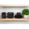 Best kitchen Wazee Matte Coupe Dinnerware Set, 16 Pc, Black