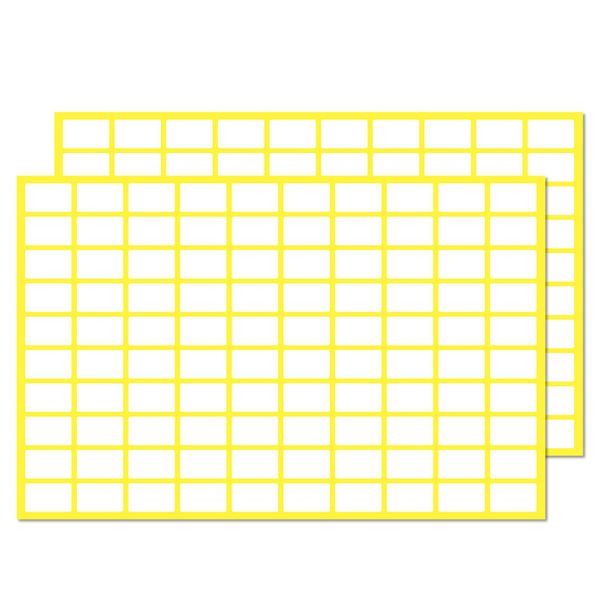 13 x 8 mm, 2000 Pack, Matte White Sticky Labels Stickers