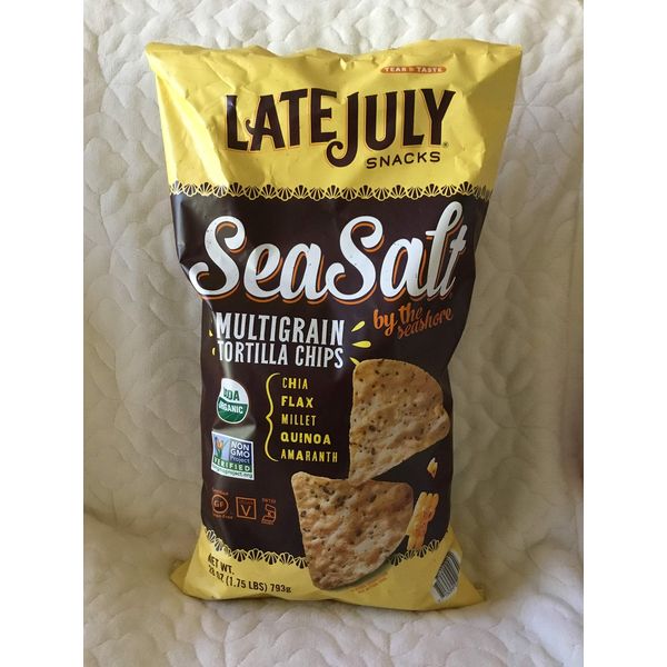 Late July Snacks Multigrain Tortilla Chips, Sea Salt, 28 oz