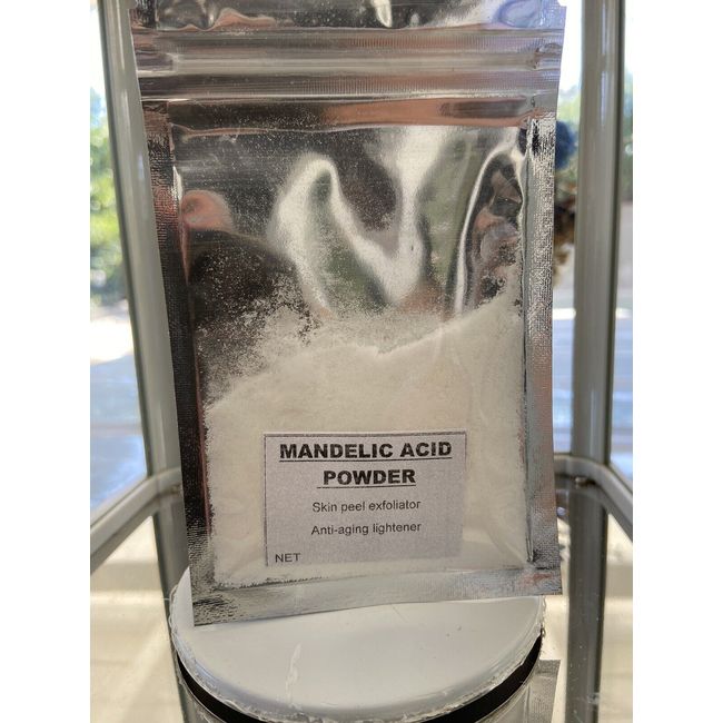 Mandelic acid powder skin peel exfoliator anti aging Lightener. US Seller. 10 Gr