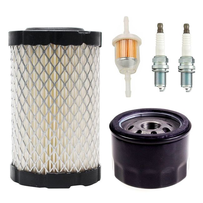 RARELEMON 796031 Air Filter Tune Up Kit, Compatible with Briggs and Stratton 591334 492932 696854; John Deere D100 D110 D125 D130 D140; Husqvarna YTH22V46 YTH24V48 YTA22V46; Lawn Mower Oil Filter