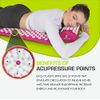 ProsourceFit Acupressure Mat and Pillow Set for Back/Neck Pain Relief and Muscle Relaxation, Pink