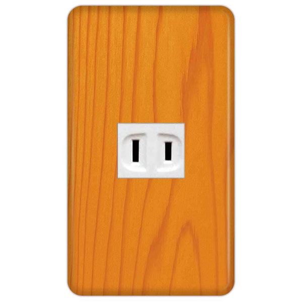 Panasonic WN6001W 076-100 096 Outlet Plate, 1 Row, For 1 Piece, Outlet Cover, Switch Cover, Switch Plate, Wood Grain Pattern, 250 Design, Made in Japan