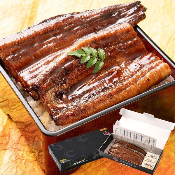 Ochugen Gift Harbor Dining Shiosou Eel Kabayaki No Head Made in Kagoshima and Miyazaki Prefecture (Extra Large Size Approx. 7.1 oz (200 g) x 2 Tails), Serving for 4 People [Gift Box] Domestically