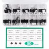 50pcs 10 Value LM317T L7805-L7824 Voltage Regulator Transistor Triode Kit Boxed