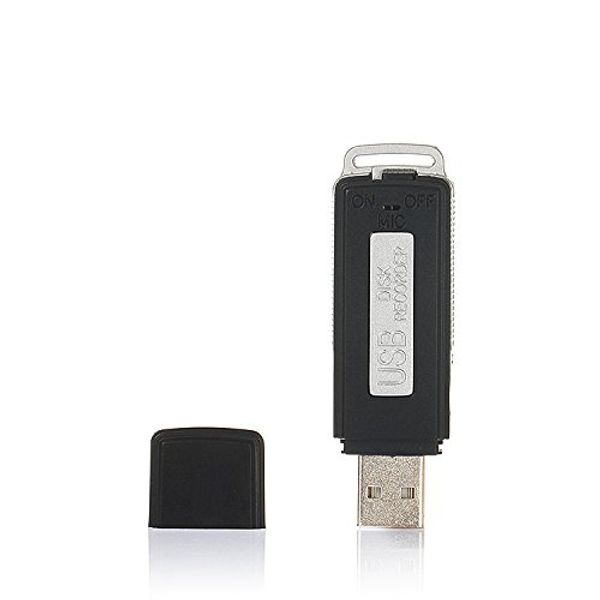 KOBERT GOODS USB-Stick mit Voice-Recorder (SK-868) –Digitales Aufnahmegerät mit 8GB Speicher für verdeckte Audioaufnahmen Soundaufnahmen oder als Diktiergerät nutzbar – bis zu 96 Std. Daueraufnahmen
