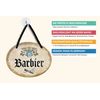 schilderkreis24 – Tin Sign Work "Barbier" Decorative Gift Idea Man 18 x 14 cm