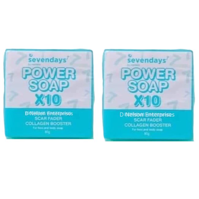 2 Bars SevenDays by Her Skin POWER SOAP for Face & Body, 80g