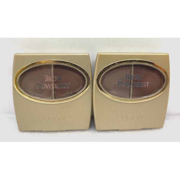 (2) L'OREAL BROW POWDERIST Redefining Brow Powder- BROWN **ORIGINAL