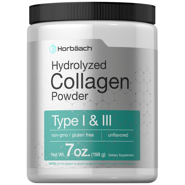 Multi Collagen Powder 7oz | Type I &  III | Hydrolyzed, Unflavored | by Horbaach