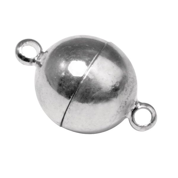 Rayher 2224362 Magnetschließe, extra stark, 14mm ø, echt versilbert