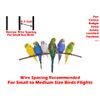 54" LARGE Flight Bird Breeder Cage Side Nest Doors With Removable Rolling Stand