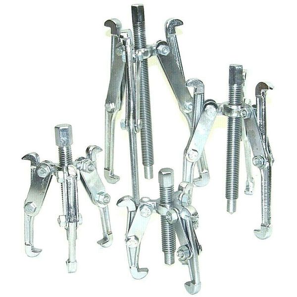 4 pcs Gear Puller 3" 4" 6" 8" with 3 Jaws Gear Bearing Race Pull Tool Kit