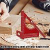 Multi Angle Ruler | High Precision Woodworking Square Gauge | Rust-Proof Carpenter Protractor, Non-slip Precision Marking Gauge for Door Framing Workshop