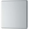 BG-Nexus-Flat-Plate Screwless Flat Plate Single Socket Blanking Plate,Polished Chrome Finish
