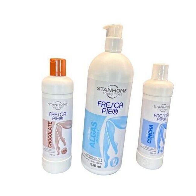 STANHOME FRESCA PIE SEAWEEDS 930ml NACRE SHELL 300ml CHOCOLATE 300ml FEET LOTION