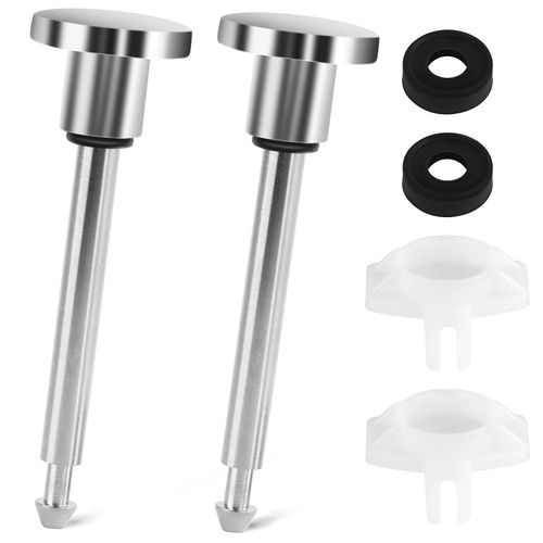 Moccool Tub Spout Diverter Repair Kit Set of 2, Universal Bathroom Shower Bathtub Leaky Faucet Repair Replacement Parts Includes 2 Diverter Valve Stems, 2 Cup Seals, 2 Gates (Chrome,Classic)