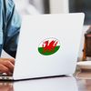 CafePress Welsh Flag with Text Oval Sticker Oval Car Bumper Sticker