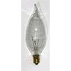 25W - 130V E12 Candelabra Base (Clear) (Flame Tip) Light Bulb (12 Pack)