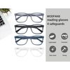 MODFANS Blue Light Blocking Reading Glasses Men Large Oversized Square Readers Wide for Men Big Head Large Face