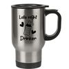 Late Night Drinker Black - Silver Travel Mug - Gift, Funny, Drinking