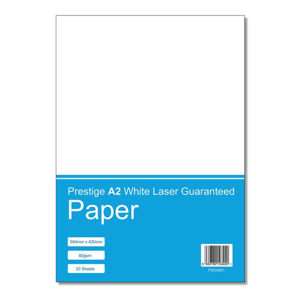 Prestige A2 White Laser Guaranteed Paper 80gsm - 20 Sheets