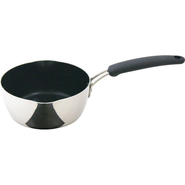 Urushiyama TKY-16S Snow Flat Pot, 6.3 inches (16 cm), Induction Compatible, Stainless Steel, Made in Japan