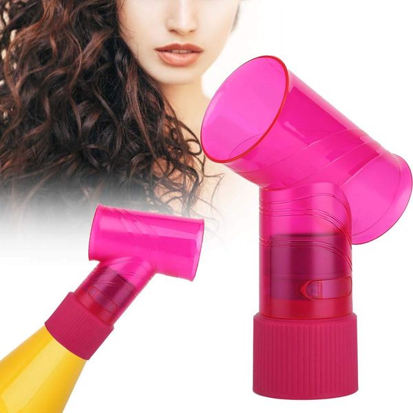 Portable Curly Tube Hair Dryer Curl Diffuser Tool Hair Curler Styling Diffusers Colorful Hair Dryer Diffuser Universal Hair Curler for Hair Salon Hair Curler with Cyclonic(Pink)