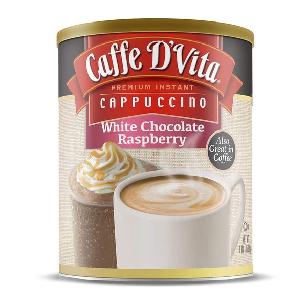 Caffe D’Vita White Chocolate Raspberry Cappuccino, 6 Pack (16 oz)