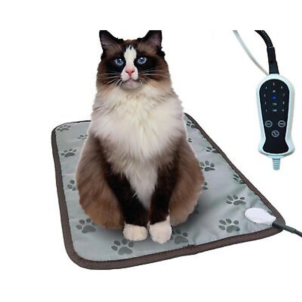 Pet Heating pad Outdoor Small Dog cat Heating pad Heated ped beds for Outside...