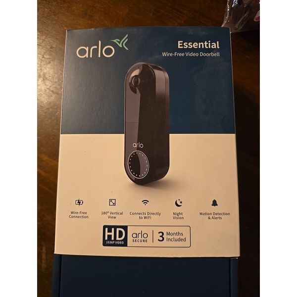 Arlo Essential Wirefree Doorbell Camera AVD2001B For Parts/ Not Work