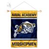 US Navy Midshipmen Window Wall Banner Hanging Flag with Suction Cup