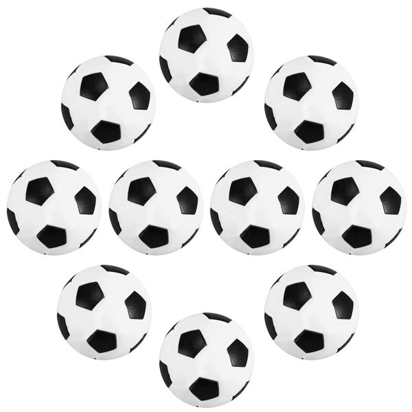 ZIETEN Table Football Balls 10 Pcs, Mini Table Soccer Replacement Balls 32mm, Table Mini Football ideal for Kids Adults Football Table Game Supplies