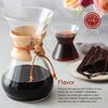 Chemex 8-Cup Wood Neck Coffee Maker - Clear