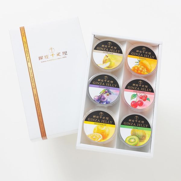 Ginza Sembikiya Ginza Jelly A (6 Pieces) Gift Candy Fruit Jelly Assorted