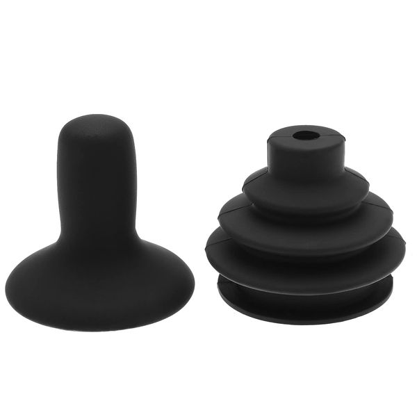 Be In Your Mind 2Pcs Joystick Knob Joystick Gaiter Rubber Joystick Controller Knob Dust Cover Set Accessories for Electric Wheelchairs Black