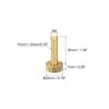 sourcing map Knurled Thumb Screws, M8x35mm Flat Brass Bolts Grip Knobs Fasteners for PC, Electronic, Mechanical