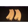 2pc Wooden Railway 6in Curved Train Track (F/F)