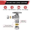 EFIELD 1/2" Nominal (5/8"OD) Compr.× 3/8" OD Compr. Angle Stop Valve 1/4 Turn