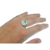 Miniblings Colorful Raincloud Ring Cabochon Silver Plated Rainfall Rainbow