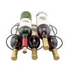 Dependable Industries Stackable Steel Wine Rack 5-Bottle Free Standing Countertop Holder Bronze