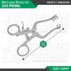 Weitlaner Retractor 4.5" 2x3 Prong Sharp Surgical Veterinary Instrument German G