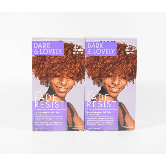 2 SoftSheen Carson DARK & LOVELY Fade Resist Hair Color #376 RED HOT RHYTHM