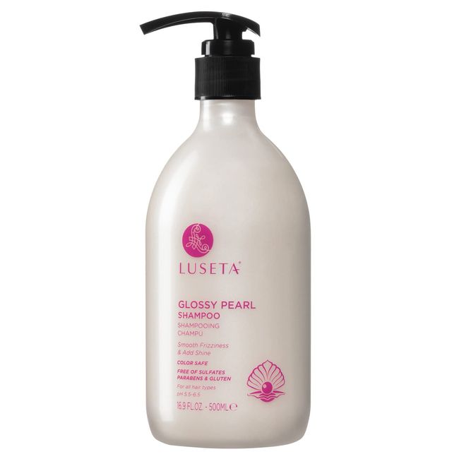 Luseta Glossy Pearl Shampoo for Smoothing and Nourishing Frizzy, Moisturizing Shampoo with Pearl Extract, Awakening shine for Dull hair 16.9 fl.oz.