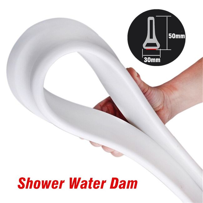 Shower Threshold Water Dam(self-adhesive), Collapsible Water Barrier And  Retention System, Keeps Water Inside, Water Blocking Strip For Kitchen  Sink