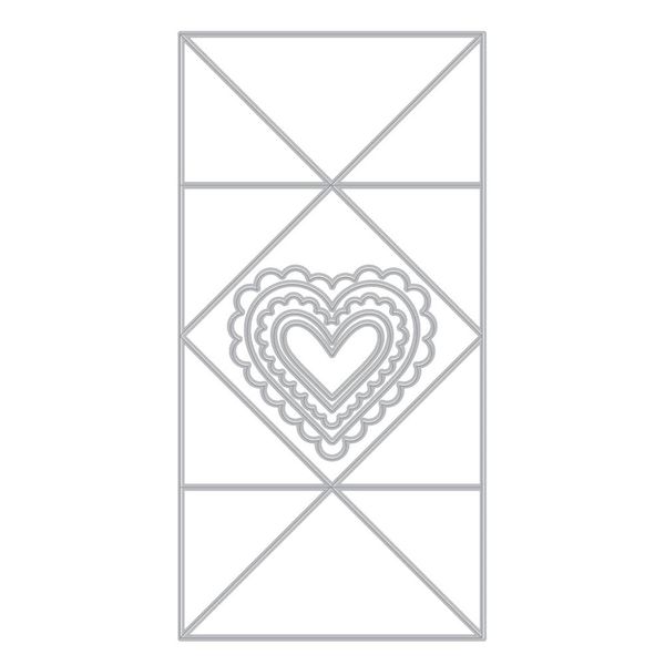 Hero Arts - Folded Love Note Fancy Dies from The Love Notes Collection