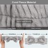 WILLBOND 3 Pieces Bowknot Hair Bands Makeup Headbands Bow Hair Wrap Towel Coral Fleece Cosmetic Hairband Sports Bath Shower Hairbands for Women Girls
